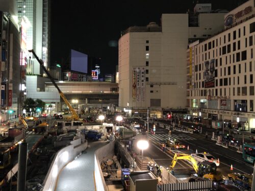 現場風景　東京都渋谷区にて